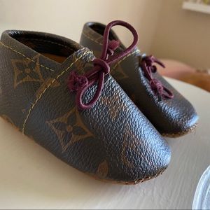 LV baby moccasins